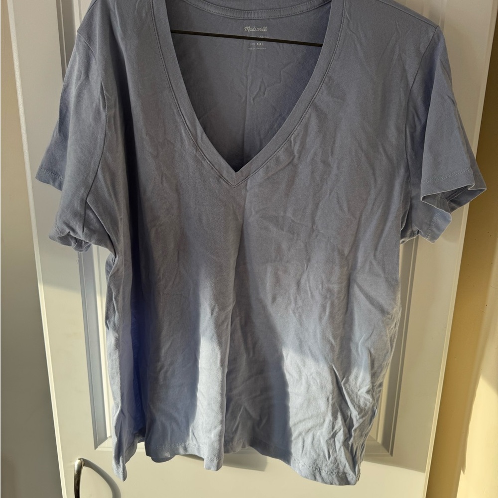 Madewell Periwinkle Blue V-Neck T-Shirt